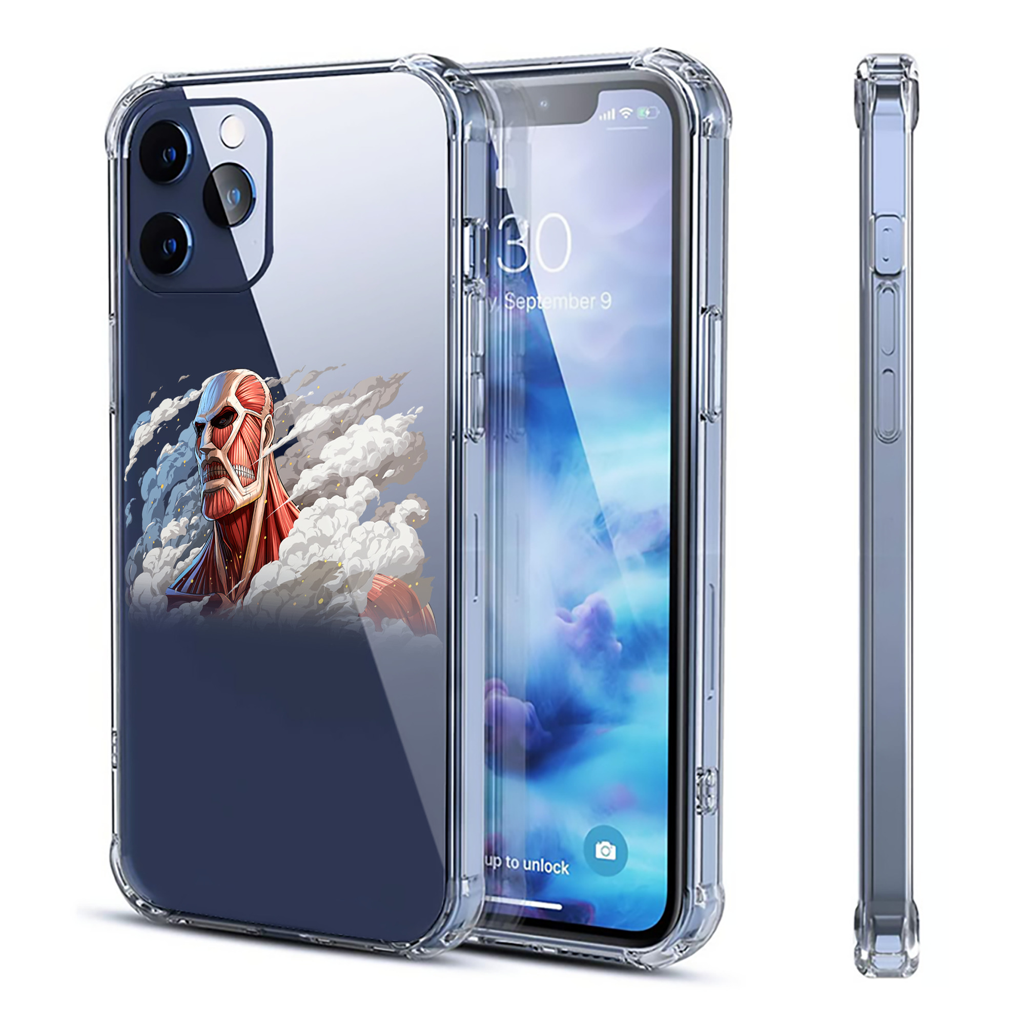 （画像用） 進撃の巨人 Attack on Titan 【iPhone 12シリーズ対応】透明スマホケース（クリアソフトケース）